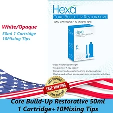 Hexa Temp Core Build-Up Restorative 50ml 1 Cartridge+10Mixing Tips White/Opaque