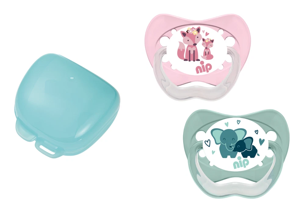 nip® Beruhigungssauger 2 x Schnuller Family  Silikon & Schnullerbox - Bild 3 von 4