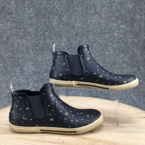 Joules Boots Womens 9 Rainwell Casual Chelsea Rain Boot Blue Rubber Pull On