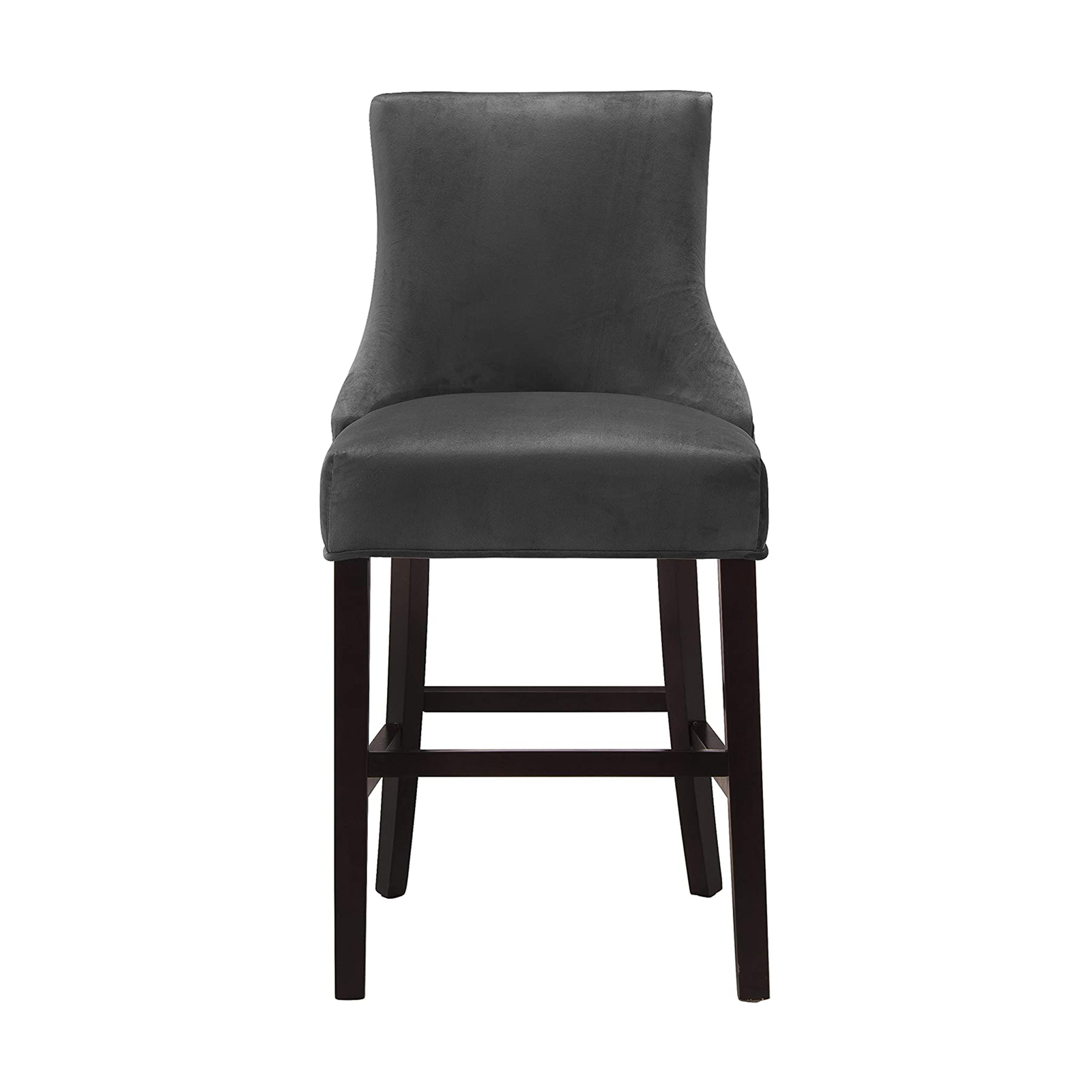 Meridian Furniture Hannah Collection Soft Velvet Counter Stools (Open