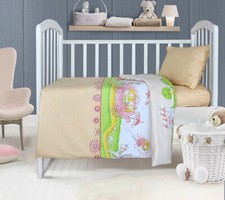 Crib Bedding Set 100 Cotton 3 pieces Quilt, Fitted Sheet, Pillow Case