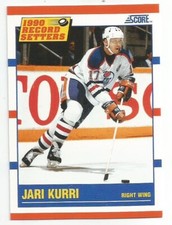 JARI KURRI 1990-91 SCORE RECORD SETTERS CARD NM-MT CONDITION
