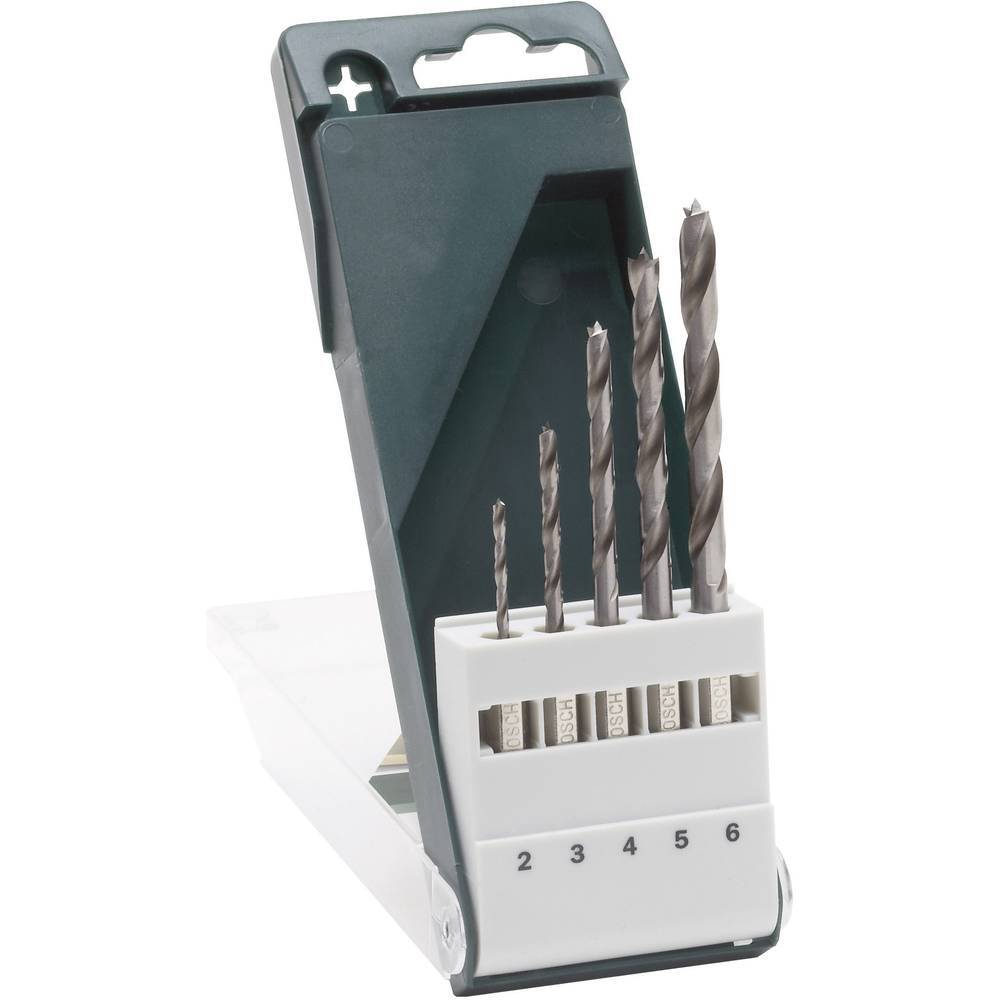 Принадлежности Bosch 2609255326 Holz-Spiralbohrer-Набор для нарезания спиралей 5 шт 2 мм, 3 мм, 4 мм, 5