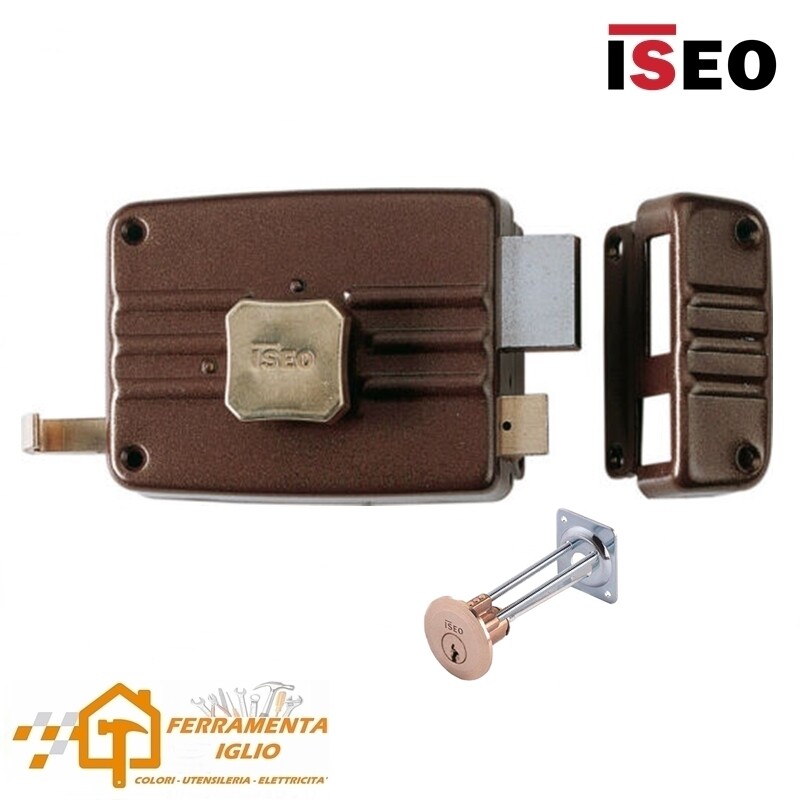 Serratura ISEO per Portoncino in Legno Pomello Interno Cilindro Staccato 40mm SX