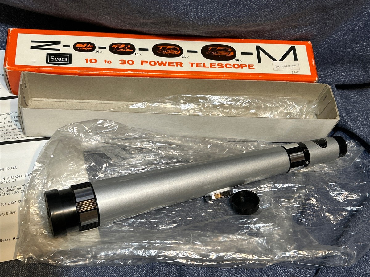 Vintage SEARS 10 - 30 Power Zoom Telescope Model 3 4401 ZOOOOM