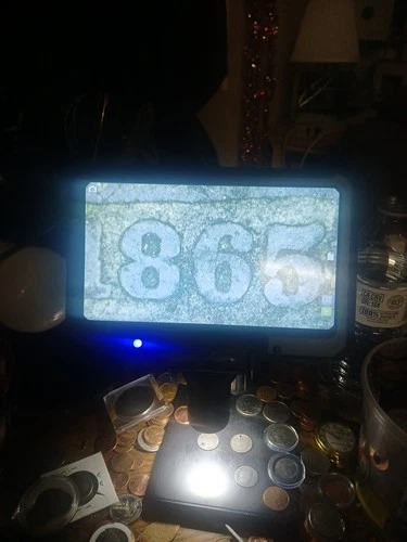 1865-S Seated Liberty Dime.  Fine Detail.  "Hole Punch Old Jewelry"  Overdate ?