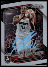 2025 Panini Prizm WNBA #46 Brittney Griner Silver Prizms Signed Card Auto IP