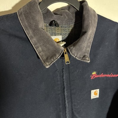 Vintage Carhartt J172 DNY Detroit Blanket Lined Jacket Budweiser