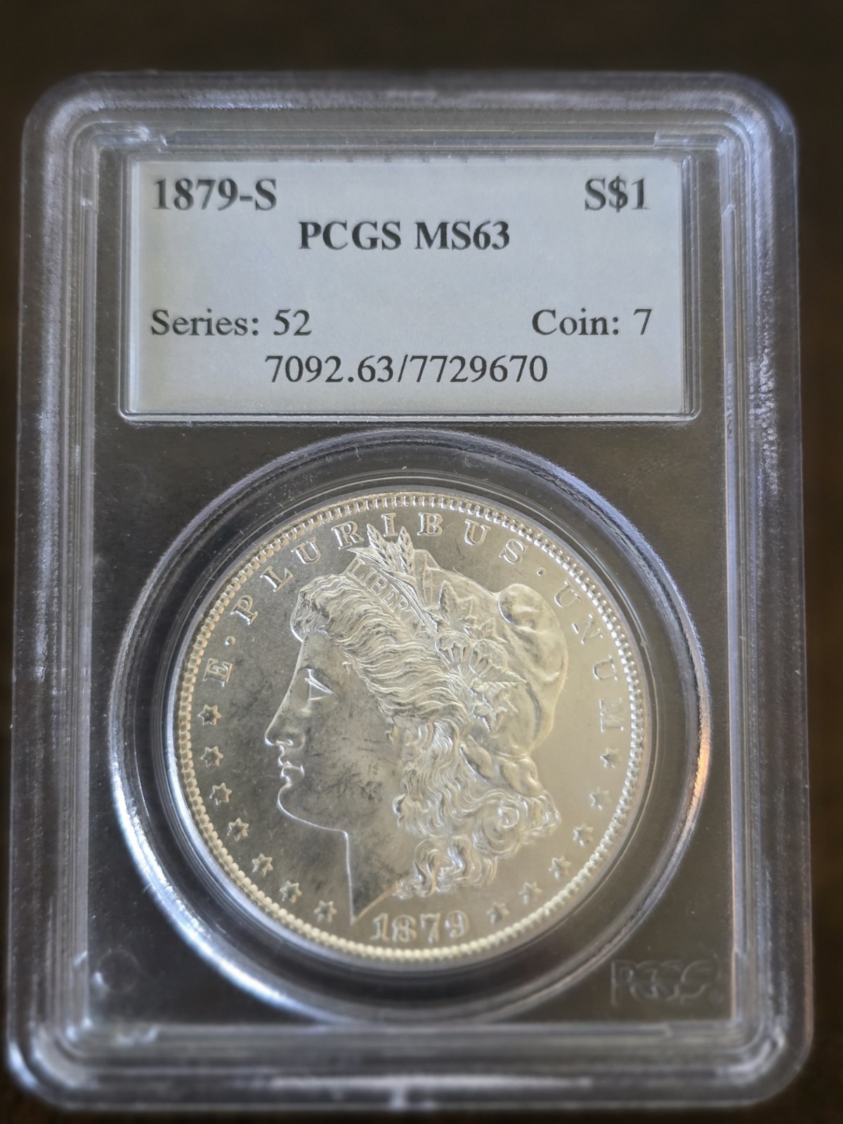 1879-S Morgan Silver Dollar MS63 PCGS