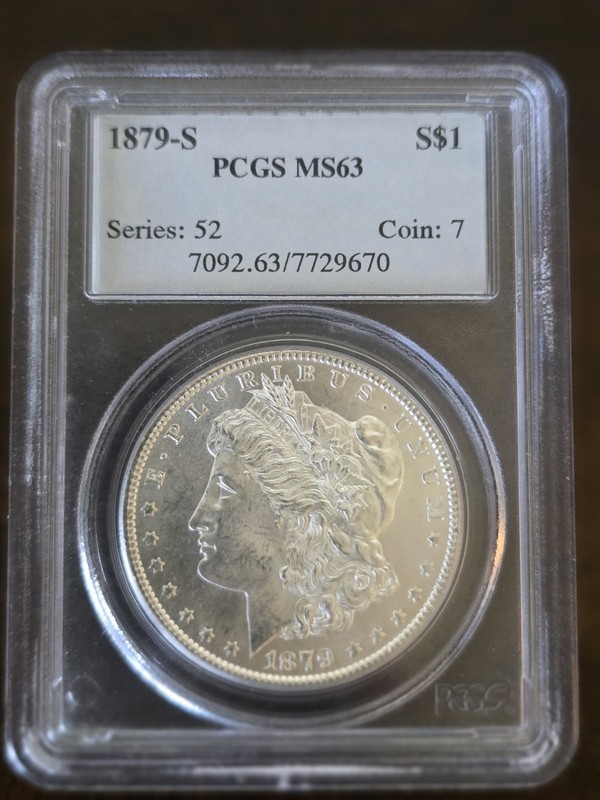 1879-S Morgan Silver Dollar MS63 PCGS