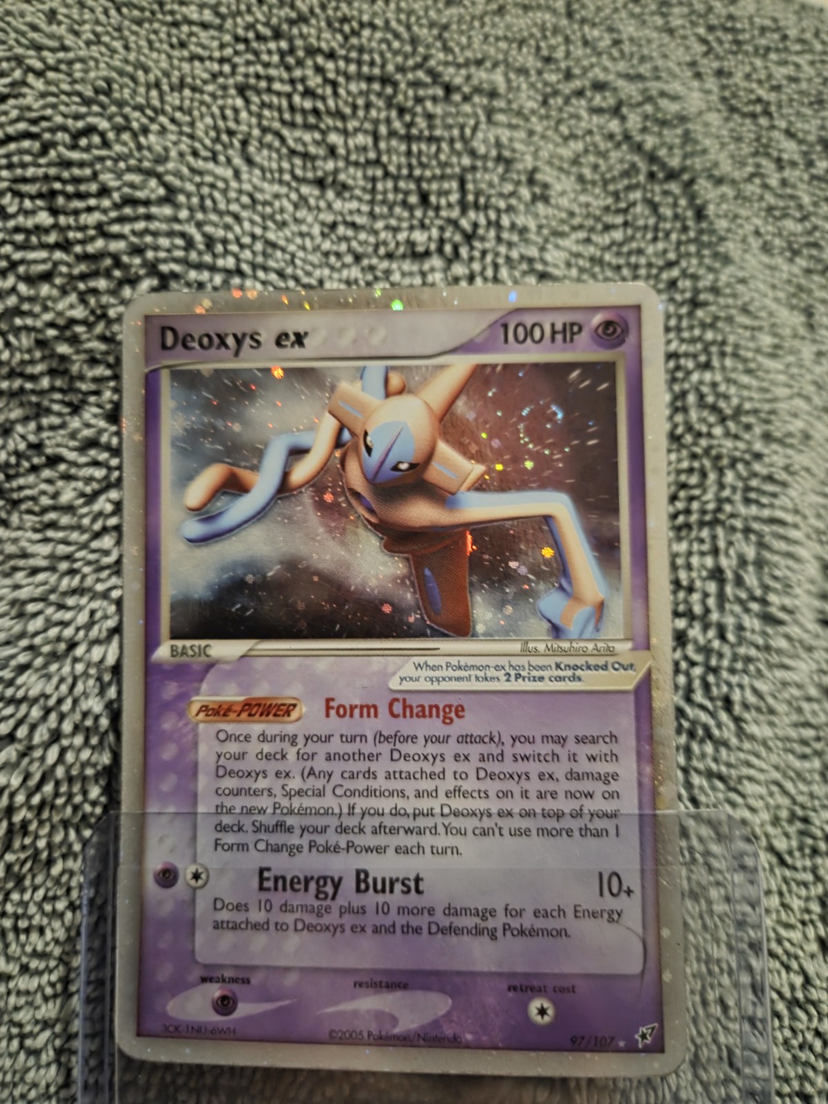 Pokemon TCG - Deoxys ex Normal Forme 97/107 Holo With Swirl 🌀