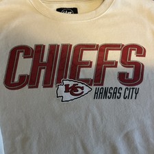 Kansas City Chiefs Sweatshirt Ivory Crewneck 47 Brand NFL Large