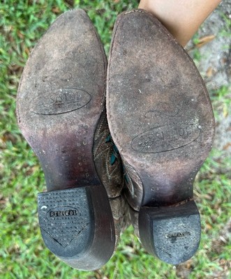 Resistol Ranch M3571 Desert Leather w/Turquoise Western Boots Men’s Size 9B Resistol Ranch M3571 Desert Leather W/Turquoise Western  main image 3