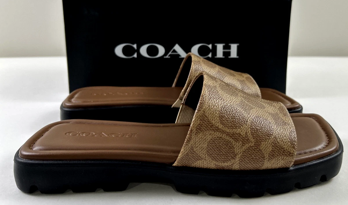 Coach Slide Low (1-1.9 in) Heel Height Sandals for Women for sale