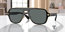 VERSACE VE2199 100281 Black Polarized Grey 56 mm Men's Sunglasses