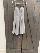 Stunning silver Glittered Formal Dress. Perfect For That Special Occasion.