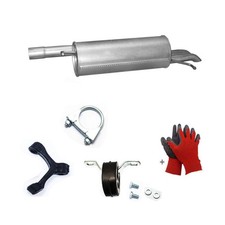 Endschalldämpfer + Anbausatz  Auspuff für Skoda Superb  2.0 8V Limousine 3U4