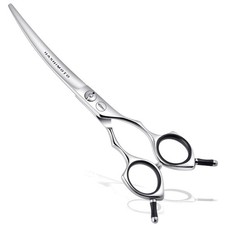 Curved Blade Dog Grooming Scissors, 440C Steel