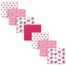 Hudson Baby Unisex Baby Cotton Flannel Receiving Blankets Bundle, Butterflies...