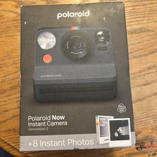 POLAROID NOW INSTANT CAMERA  8 INSTANT PHOTOS GEN 2 BLACK BRAND NEW SEALED