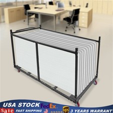 Folding Table Cart Folding Table Trolley Q235 Steel Table Storage Rack Desk