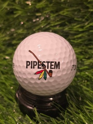 Pipestem peace-pipe/feathers  Pipestem Resort State Park, WV Logo Golf Ball