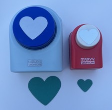 Marvy Uchida Set of Heart Paper Punches Valentine  s Crafting Card Making