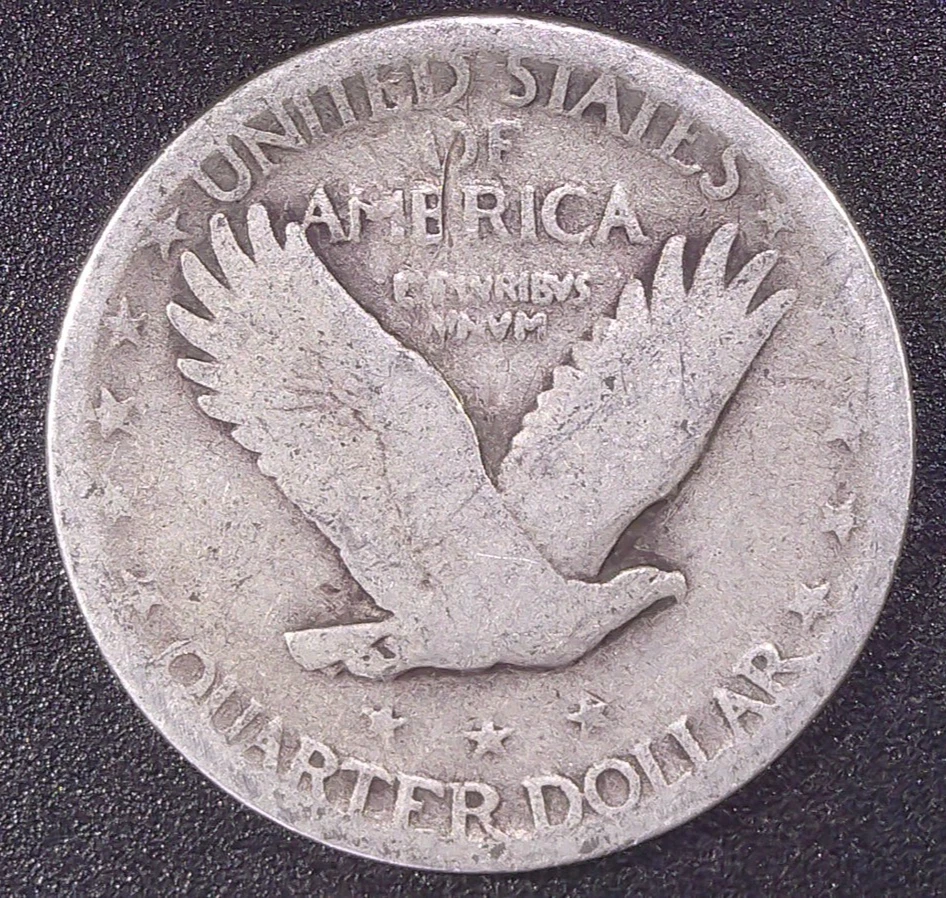 1925 Standing Liberty Quarter 90% SILVER Circulated - Image 2 of 2