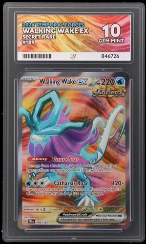 Walking Wake ex Temporal Forces 189/162 Secret Rare 2024 Gem Mint 10 Ace Graded