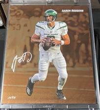 Aaron Rodgers 2024 Fanatics Emanate Football Signed 8x10 Photo Auto #/25 NY Jets