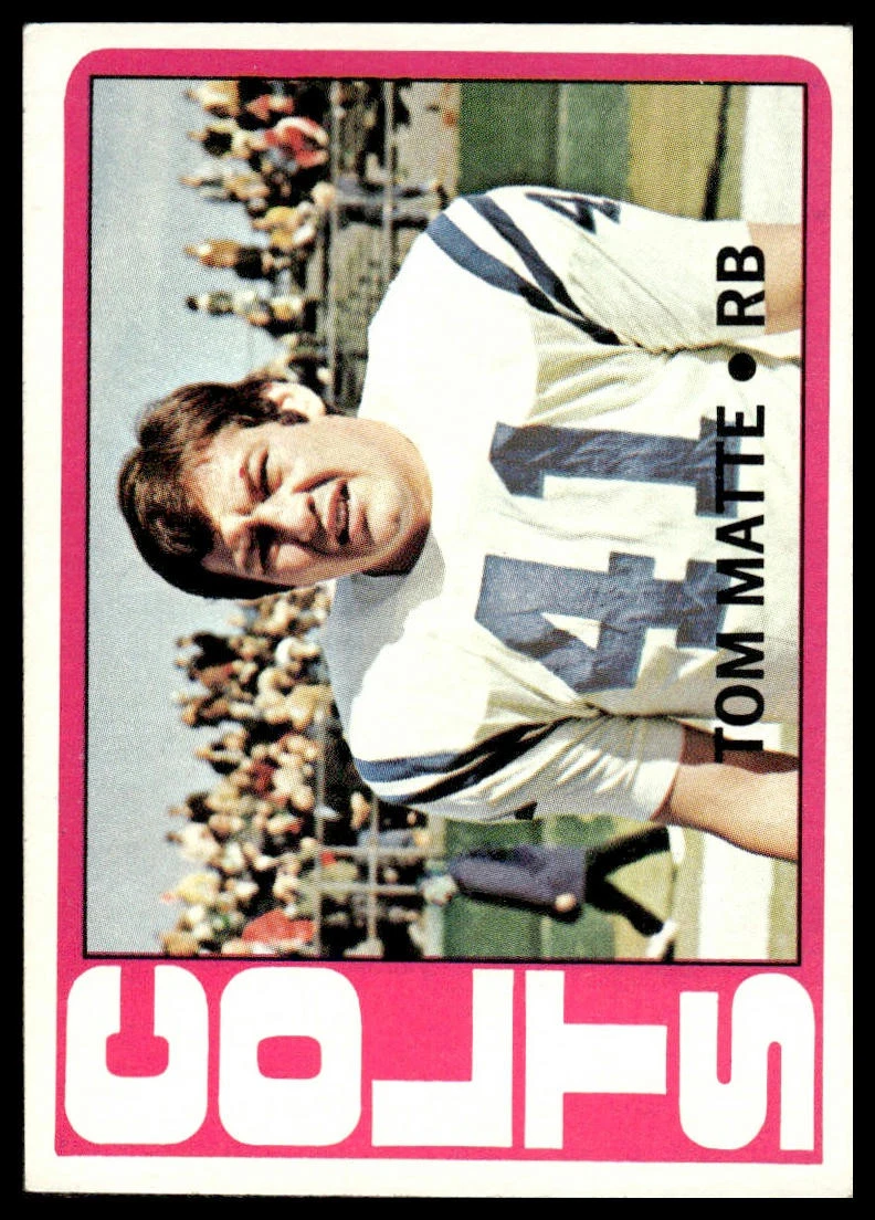 1972 Topps Tom Matte #216 Baltimore Colts - Free Shipping