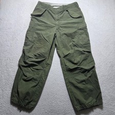 vintage 1970s military pants OG107 green 33x27 cotton US ARMY vietnam Sateen