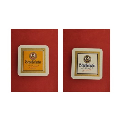 Schöfferhofer roter Kreis Brauerei Bierdeckel Bier