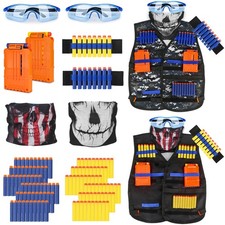 Kids Tactical Vest Kit for Nerf Guns Series with Refill Darts,Dart Pouch, 11