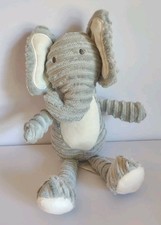 Chick Pea Baby Gray Elephant Ribbed Stuffed Animal