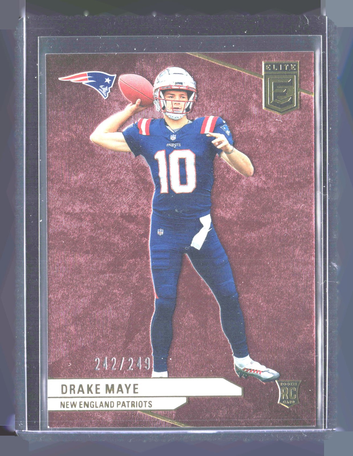 2024 Donruss Elite #185 Drake Maye Maroon #/249