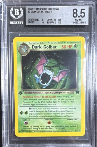 Dark Golbat (1st Edition) graded BGS 8.5 for sale on eBay