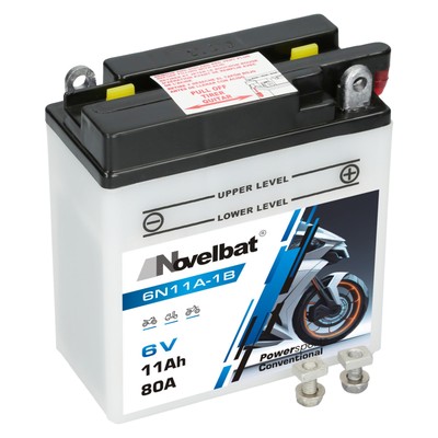 Motorradbatterie Novelbat 6N11A-1B 6V 11Ah 80A Aktiviert