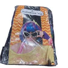 Women's Short Wig Purple Blue Adult Size New