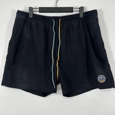 Chubbies Swim Trunks Mens Size XL Black 36” Waist 5” Inseam Drawstring Pockets