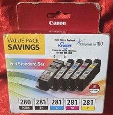 Canon PGI-280 CLI-281 5 Color Cartridge Pack Canon Pixma Inkjet Printers New