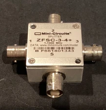 3- MINI-CIRCUITS SPLITTERS-  ZFSC-3-4+, ZAPD-900-5W-N+, ZA2CS-600-10W-N, & OTHER