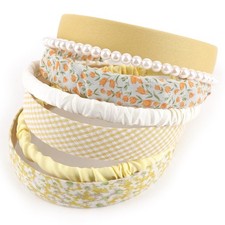 7 Pack Headbands for Women Girls Cute Non Slip Floral Padded Pearl Hairbands