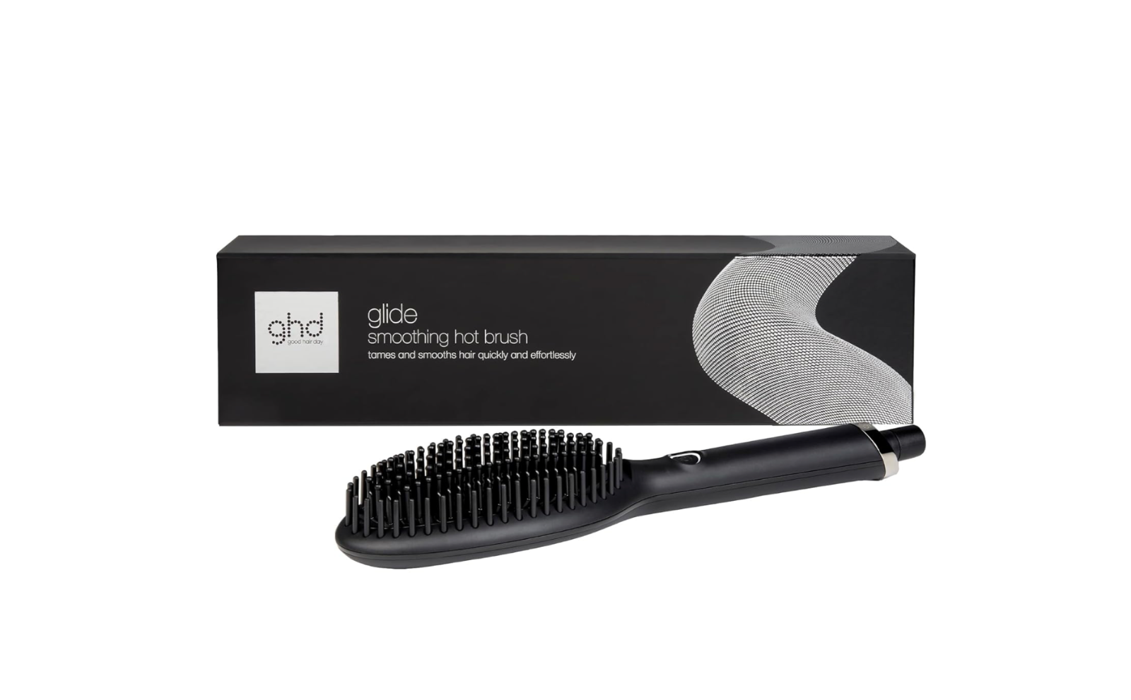 ghd Glide Hot Air Hair Brush - Professional Smoothing Blow Dryer - Black (/GM...