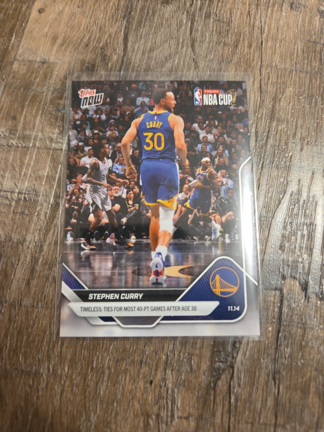 Stephen Curry Timeless 40+ Points 2025-26 NBA Topps NOW Card #55
