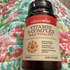 NatureWise Vitamin B Complex for Women and Men - with 60 Count (Pack of 1) 