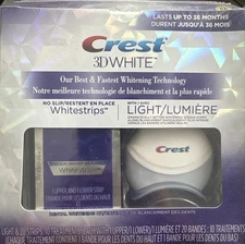 Crest 3d Whitestrips w Light Teeth Whitening Strips 10 Treatments BBD 12/24