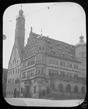 Glass Magic lantern slide ROTHENBURG NO10 C1910  BAVARIA GERMANY 