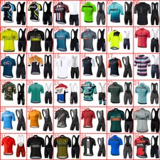 Men Biking Clothing Summer Cycling Jersey Bib Shorts Set Outdoor Bicycle Outfits