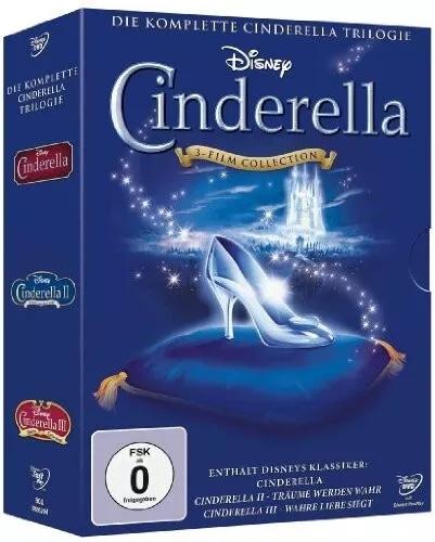 Cinderella Komplette Trilogie Cinderella 1 + 2 + 3 Disney 3 DVD Box + Bonus Neu - Bild 1 von 1